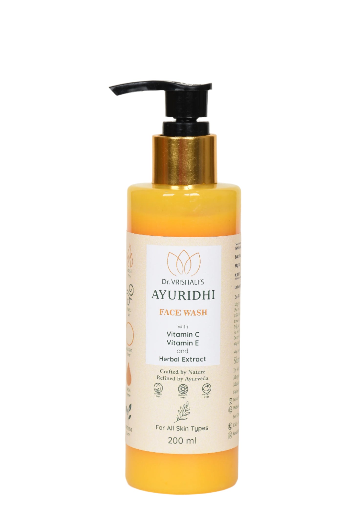 Dr Vrishali's Ayuridhi Face Wash for gentle cleansing (200ml)