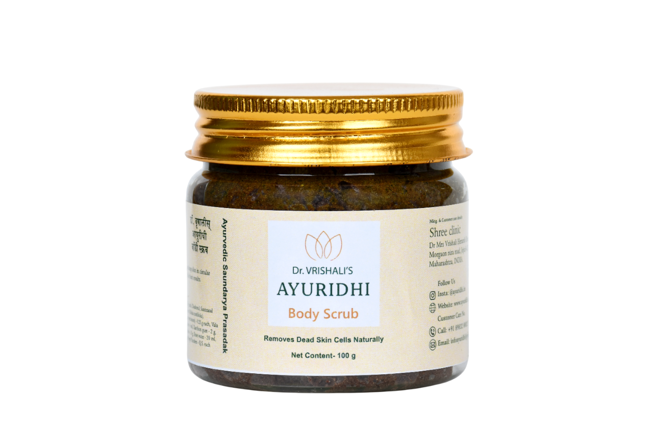 Dr. Vrishali's Ayuridhi Body Scrub Removes Dead Skin Cells Naturally (100 g)