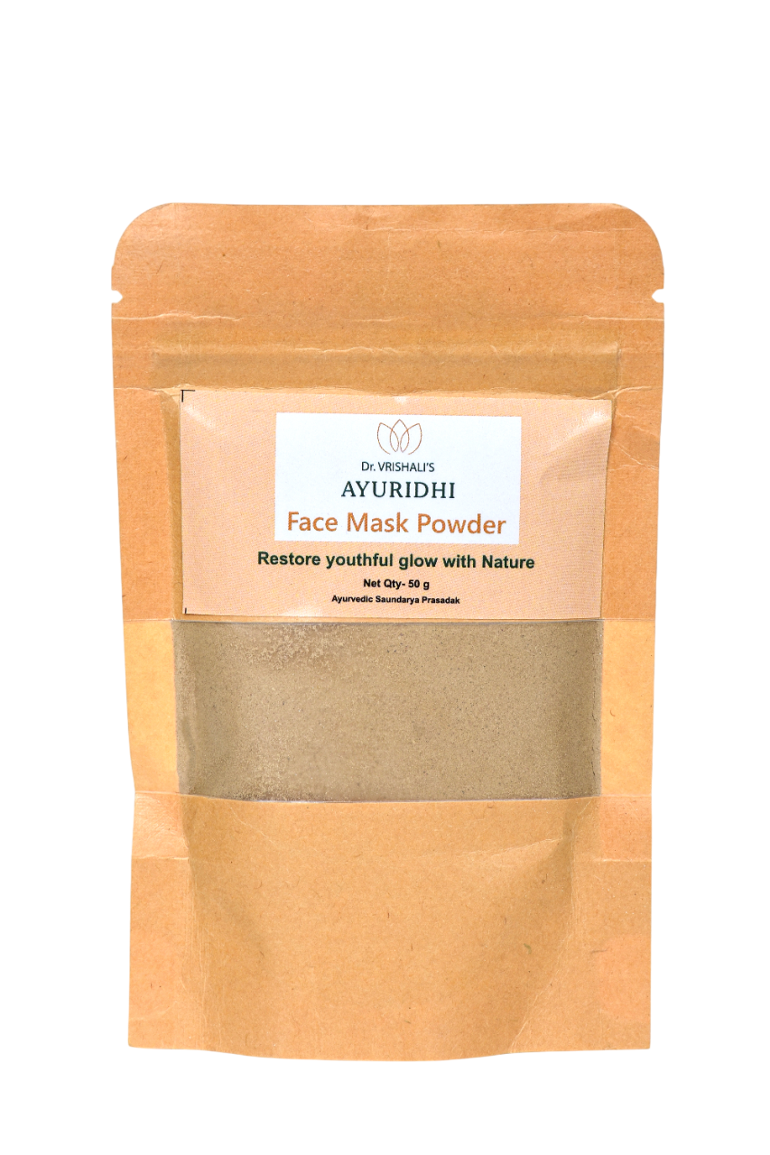 Dr. Vrishali's Ayuridhi Face Mask Powder Restores Youthful Glow (50 g)