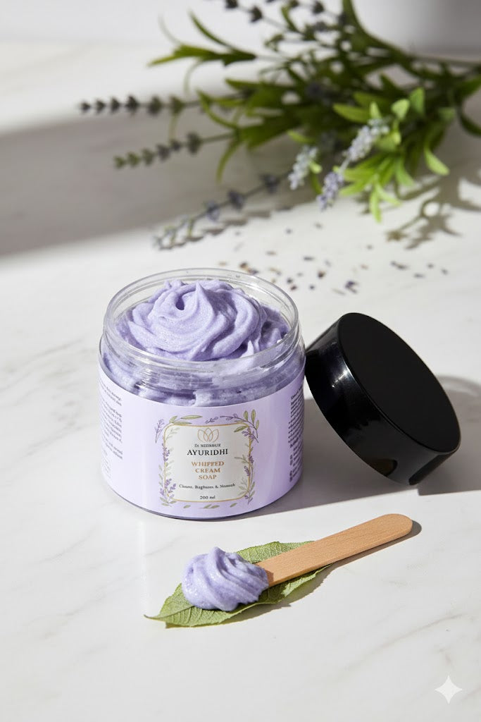 Dr. Vrishali's Ayuridhi Whipped Cream Soap Cleans, Brightens and Nourishes (200 ml)