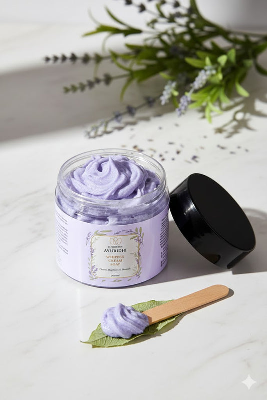 Dr. Vrishali's Ayuridhi Whipped Cream Soap Cleans, Brightens and Nourishes (200 ml)