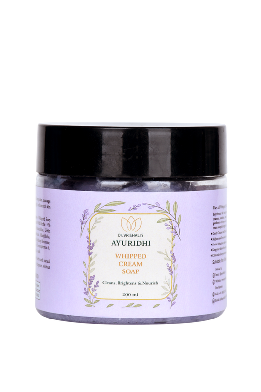 Dr. Vrishali's Ayuridhi Whipped Cream Soap Cleans, Brightens and Nourishes (200 ml)