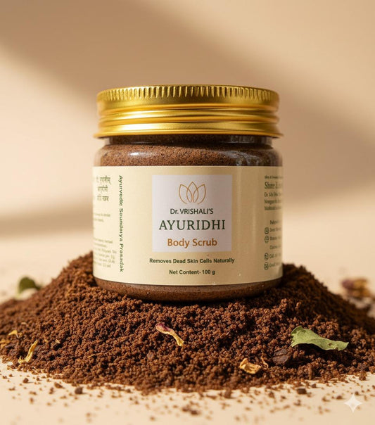 Dr. Vrishali's Ayuridhi Body Scrub Removes Dead Skin Cells Naturally (100 g)