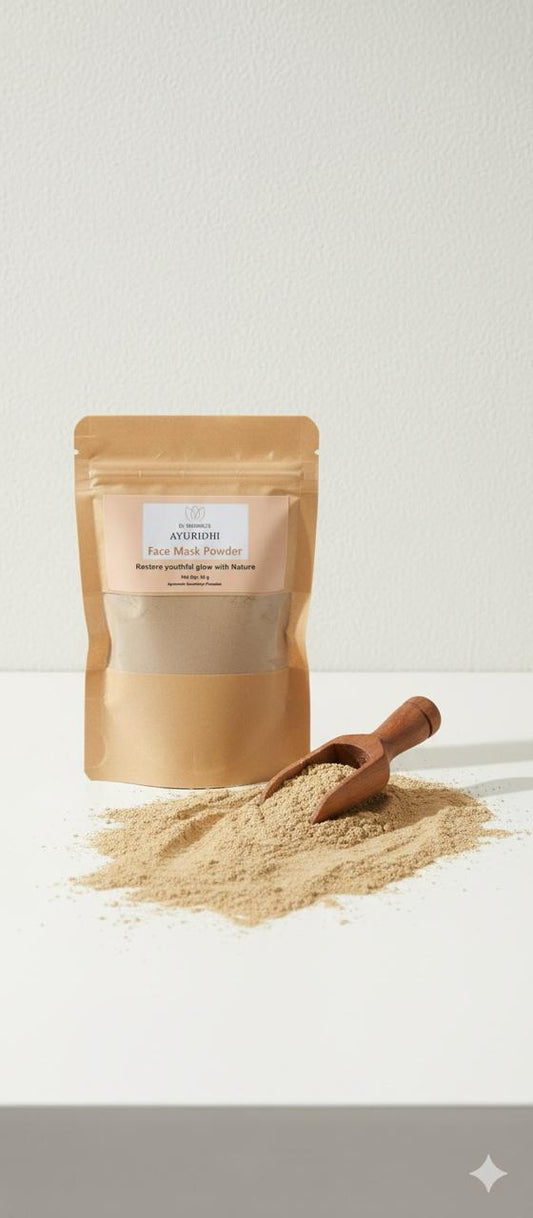 Dr. Vrishali's Ayuridhi Face Mask Powder Restores Youthful Glow (50 g)