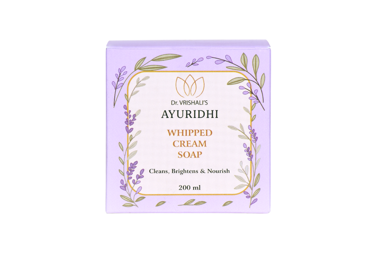 Dr. Vrishali's Ayuridhi Whipped Cream Soap Cleans, Brightens and Nourishes (200 ml)