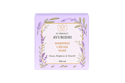 Dr. Vrishali's Ayuridhi Whipped Cream Soap Cleans, Brightens and Nourishes (200 ml)